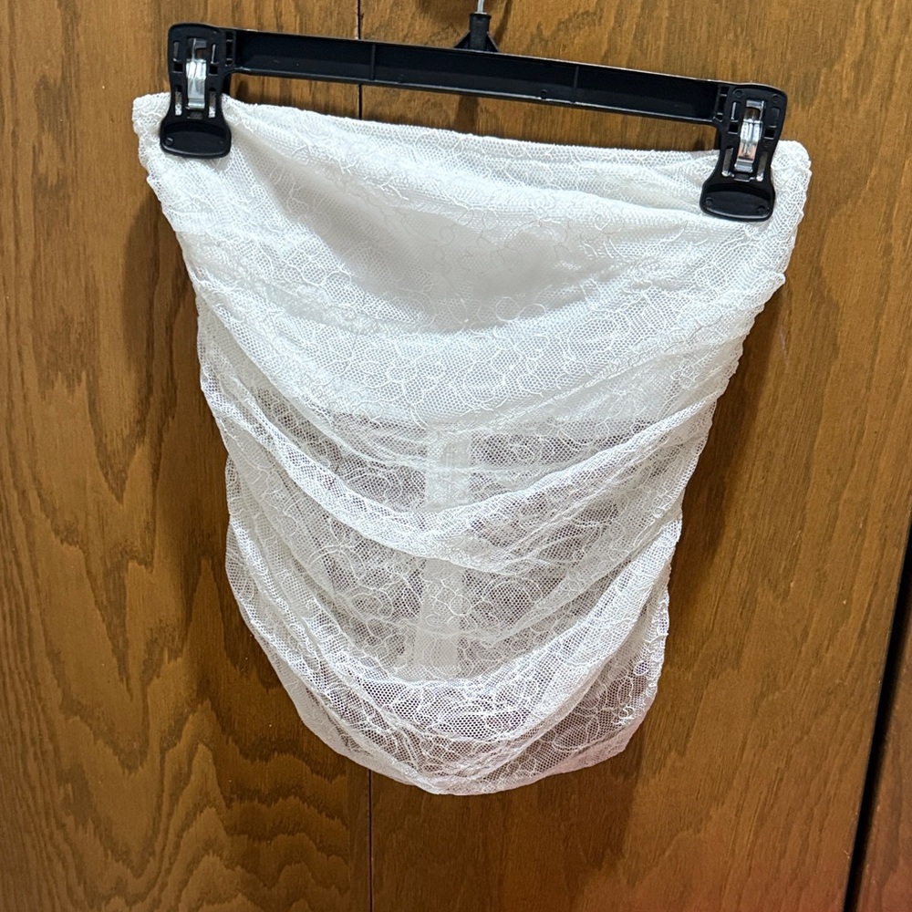 White Lace Tube Top by Free People